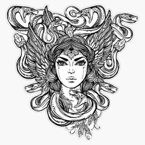 Medusa Sticker Vinyl Decal Wall Laptop Window Car Bumper Sticker 5" in Kuwait