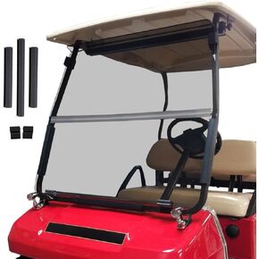 الزجاج الأمامي لعربة الجولف PROFX متوافق مع Club Car DS | تصميم ملون قابل للطي | يناسب موديلات DS 2000.5-2014 مع دعامات أمامية مدببة | صنع في أمريكا in Kuwait