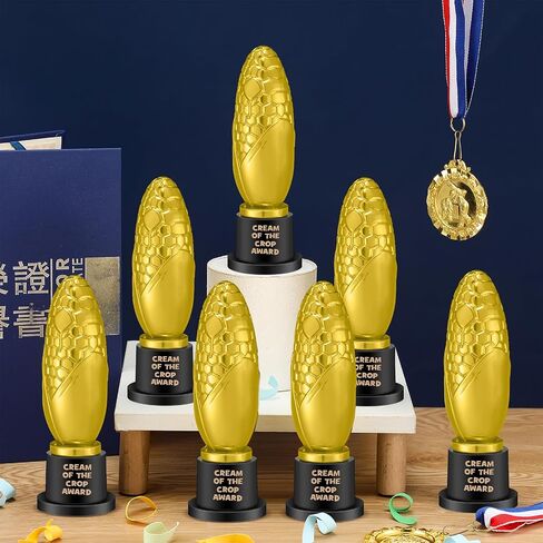 24 قطعة جائزة كأس الذرة 6 بوصة كريم المحصول جائزة الكأس المضحكة هدايا التخرج المضحكة MVP الذهب البلاستيك الذرة ديكور السائبة الرياضة الحدث الطرف تفضل للبطل الموظف زميل العمل صديق in Saudi Arabia