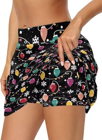 Womens Summer Tennis Skirts with Shorts Underneath Pickleball, Athletic, Workout and Golf Skorts with Pockets in Saudi Arabia