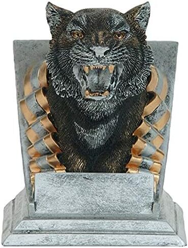 Tiger Trophy - Custom Engraved Mascot Award - Silver Gold Finish - Personalized School Spirit or Competition Award - Customize Now (4 Inch) in Saudi Arabia