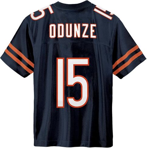 Rome Odunze Chicago Bears Navy #15 NFL للأطفال الشباب 4-20 اسم ورقم لون الفريق قميص لاعب المنزل in Saudi Arabia