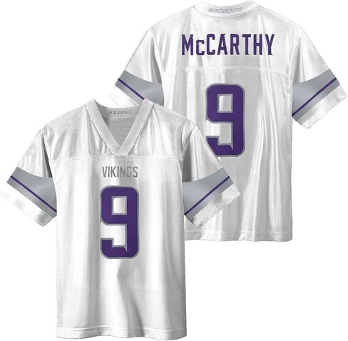 JJ McCarthy Minnesota Vikings White #9 NFL Kids Youth 4-20 الاسم والرقم البديل للاعب كرة القدم جيرسي in Saudi Arabia
