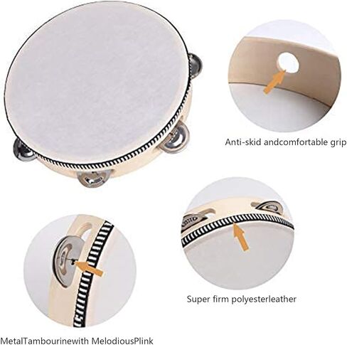 يعتبر الدف اليدوي مقاس 6 بوصات والأجراس المعدنية وأدوات الإيقاع مثالية لحفلات الزفاف في الكنيسة والحفلات والألعاب، بما في ذلك ألعاب حفلات الزفاف وKTV. يمكن أن يكون رأس الطبل DIY (6in) in Kuwait