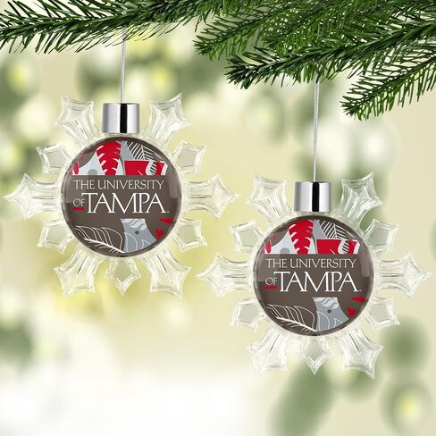 University of Tampa Snowflake Christmas Tree Ornament Decoration for Tree Party Home Holiday Decor (University of Tampa 5) in Saudi Arabia