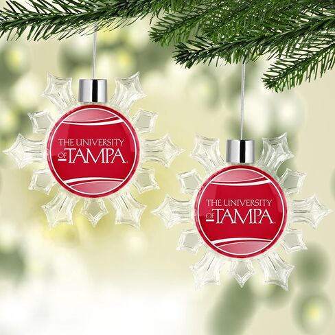 University of Tampa Snowflake Christmas Tree Ornament Decoration for Tree Party Home Holiday Decor (University of Tampa 5) in Saudi Arabia