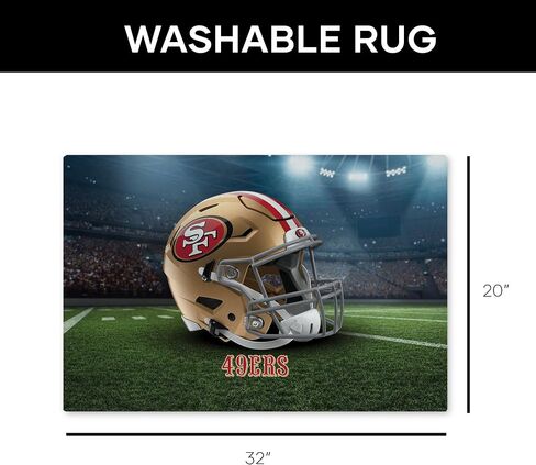 NORTHWEST The Company NFL San Francisco 49ers Washable Rug, 20" x 32", Landscape, Team Colors in Saudi Arabia