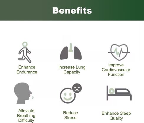 Fitness Accelerator | Breathing Exercise Device for Lungs, Lightweight Breathing Trainer for Lung Capacity & Strength | 5-Level Adjustable Respiratory Exercise Device for Running, Gym & Fitness in Saudi Arabia