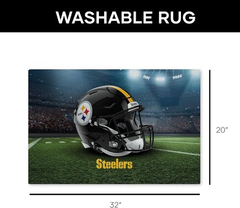 NORTHWEST The Company NFL Pittsburgh Steelers سجادة قابلة للغسل، 20 بوصة × 32 بوصة، منظر طبيعي، ألوان الفريق in Saudi Arabia