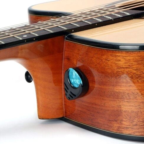 Guitar Picks & Guitar Pick Holder Easy to Paste on the Guitar Suitable for Acoustic Guitar Electric Guitar Bass Ukulele - Stick-on Holder + 10 Guitar Picks(Black Holder) in Saudi Arabia