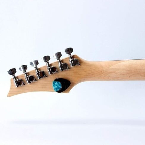 Guitar Picks & Guitar Pick Holder Easy to Paste on the Guitar Suitable for Acoustic Guitar Electric Guitar Bass Ukulele - Stick-on Holder + 10 Guitar Picks(Black Holder) in Saudi Arabia