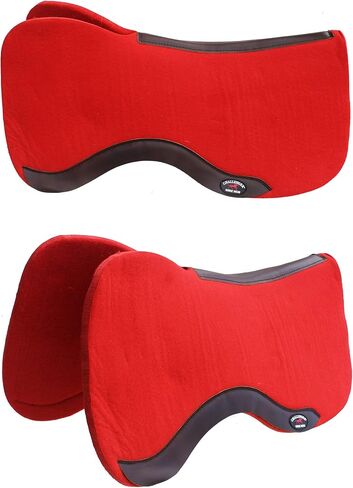 CHALLENGER Horse Saddle PAD Western Contoured Wool Felt Moisture Wicking Red 39RT16RD in Saudi Arabia