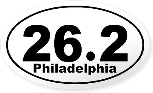 ملصق ممتص الصدمات للسيارة CafePress 26.2 فيلادلفيا ماراثون سانت البيضاوي in Saudi Arabia