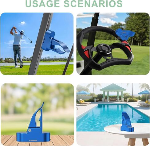 Magnetic Golf Cart Holder, Holder for Golf Cart, Fits 30-70 Ring, Available in Black, Gold, Blue, Silver - Durable Clip Golf Cart Holder in Saudi Arabia