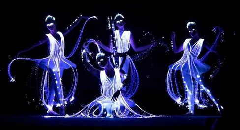 Earthradius Led Fiber Optic Ballet Costume Dress Luminous Color Change Remote Control DIY Customized Clothes for Party in Kuwait