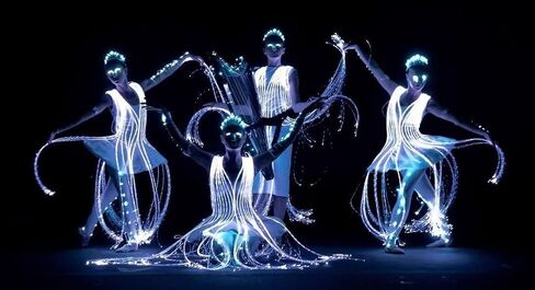 Earthradius Led Fiber Optic Ballet Costume Dress Luminous Color Change Remote Control DIY Customized Clothes for Party in Kuwait
