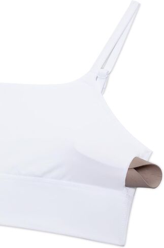 حمالات صدر رياضية طويلة من CRZ YOGA Butterlift برقبة واسعة للنساء - حزام سباغيتي قابل للتعديل للتمرينات الرياضية، قميص كامي مبطن in Saudi Arabia