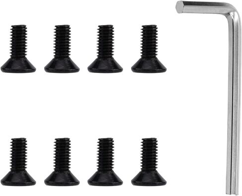 8pcs Replacement Screws for Delta & Shimano SPD Cleats, Durable Cycling Shoes Clips Screws with Wrench Compatible with Spin Bike Clipless Shoes in Saudi Arabia
