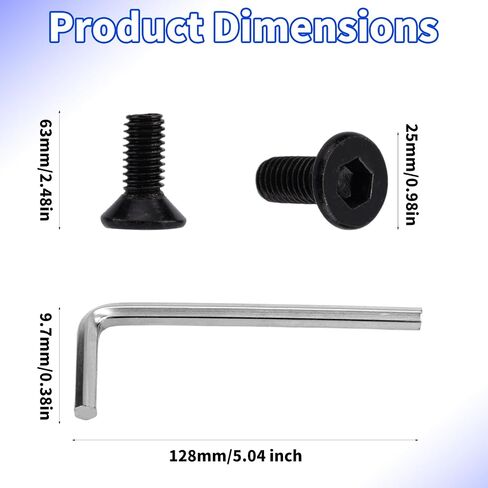8pcs Replacement Screws for Delta & Shimano SPD Cleats, Durable Cycling Shoes Clips Screws with Wrench Compatible with Spin Bike Clipless Shoes in Saudi Arabia