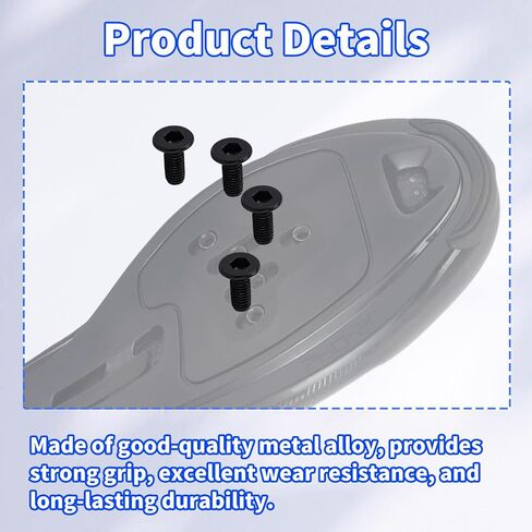 8pcs Replacement Screws for Delta & Shimano SPD Cleats, Durable Cycling Shoes Clips Screws with Wrench Compatible with Spin Bike Clipless Shoes in Saudi Arabia