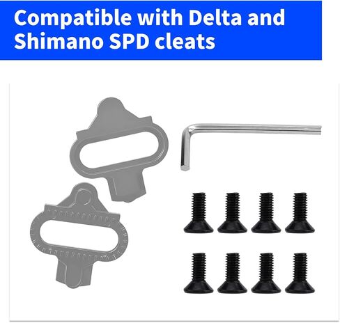 8pcs Replacement Screws for Delta & Shimano SPD Cleats, Durable Cycling Shoes Clips Screws with Wrench Compatible with Spin Bike Clipless Shoes in Saudi Arabia