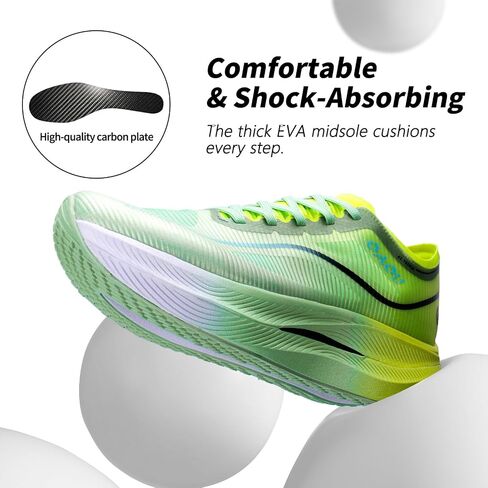 Carbon Plate Marathon Running Racing Shoes Men Stable Support Shock-Relief Ultra-Light TPU Outsole Rebound Sneakers in Saudi Arabia