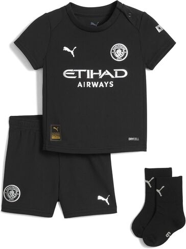 PUMA Manchester City FC Unisex Baby 2025/26 Replica Soccer Away Kit - Black in Saudi Arabia