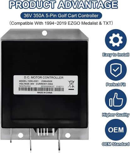 73326G02 73326G07 وحدة تحكم المحرك Pmc 36V 350A 73326G04 73326G05 73326G06 متوافق مع عربات الجولف EZGO TXT 2000-2019 73326-G02 in Kuwait