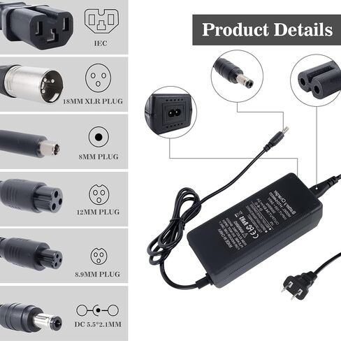 54.6V Electric Bike Charger for 48V Lithium Battery Input Voltage AC120V, Compatible with Razor, Gotrax, Ninebot, Swagtron, Jetson, Segway, Hiboy and More in Saudi Arabia