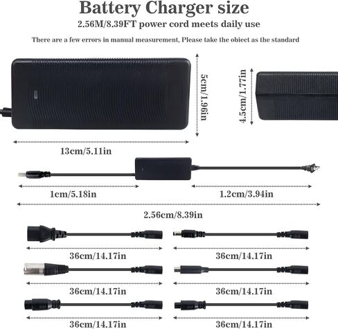 54.6V Electric Bike Charger for 48V Lithium Battery Input Voltage AC120V, Compatible with Razor, Gotrax, Ninebot, Swagtron, Jetson, Segway, Hiboy and More in Saudi Arabia