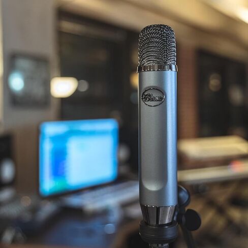 Logitech Blue Ember XLR Condenser Mic for Recording and Streaming, Custom Cardioid Capsule and Mic Stand Mount, Gray (Renewed) in Saudi Arabia