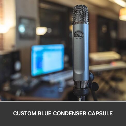 Logitech Blue Ember XLR Condenser Mic for Recording and Streaming, Custom Cardioid Capsule and Mic Stand Mount, Gray (Renewed) in Saudi Arabia