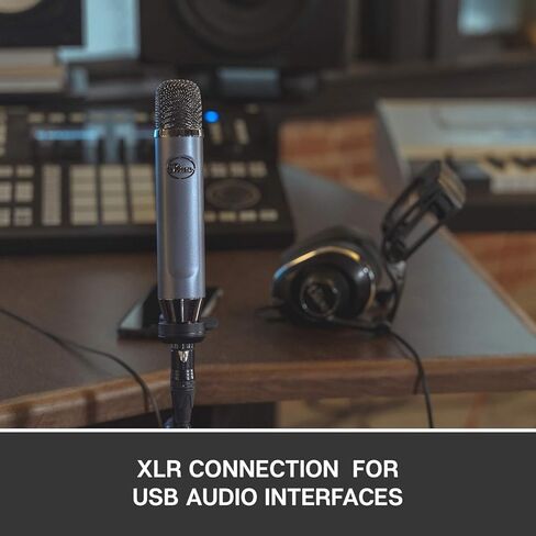 Logitech Blue Ember XLR Condenser Mic for Recording and Streaming, Custom Cardioid Capsule and Mic Stand Mount, Gray (Renewed) in Saudi Arabia