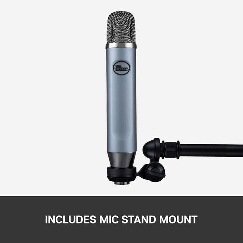 Logitech Blue Ember XLR Condenser Mic for Recording and Streaming, Custom Cardioid Capsule and Mic Stand Mount, Gray (Renewed) in Saudi Arabia