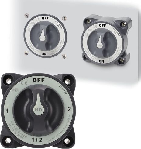 500A Battery Switch Marine Battery Disconnect Switch 4 Position Battery Selector Switch for RV Boat in Saudi Arabia
