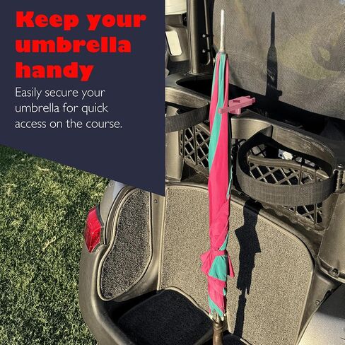 Golf Cart Accessories - Ball Retriever Holder - Putter Clip - Training Aid Storage - Umbrella Organizer - Equipment Mount - Made in USA (Pack of 1) in Saudi Arabia