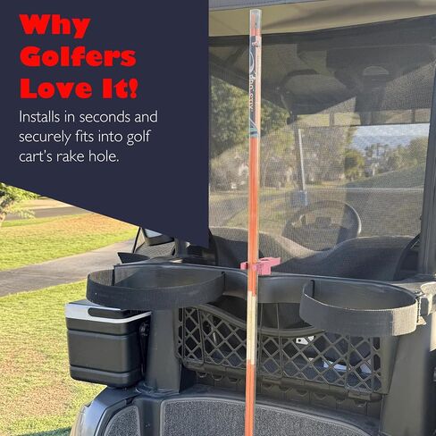Golf Cart Accessories - Ball Retriever Holder - Putter Clip - Training Aid Storage - Umbrella Organizer - Equipment Mount - Made in USA (Pack of 1) in Saudi Arabia