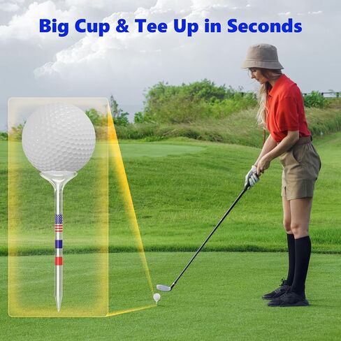 Golf Tees 3 1/4 inches (83mm) Plastic Clear Funny Bulk Unbreakable Reduces Friction & Side Spin Golfing Accessories for Women Men Golfers,30 Counts in Saudi Arabia