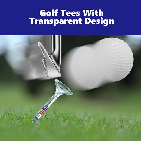 Golf Tees 3 1/4 inches (83mm) Plastic Clear Funny Bulk Unbreakable Reduces Friction & Side Spin Golfing Accessories for Women Men Golfers,30 Counts in Saudi Arabia