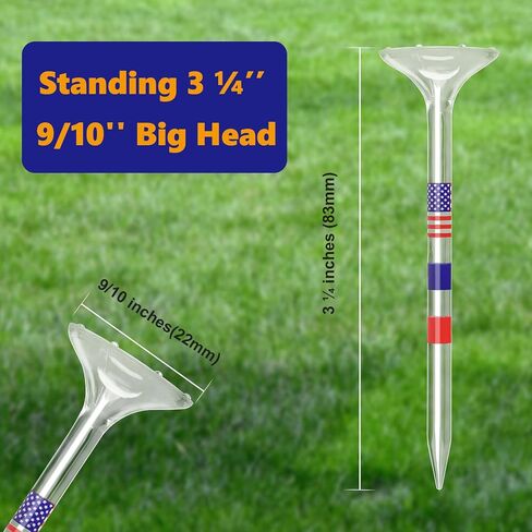 Golf Tees 3 1/4 inches (83mm) Plastic Clear Funny Bulk Unbreakable Reduces Friction & Side Spin Golfing Accessories for Women Men Golfers,30 Counts in Saudi Arabia