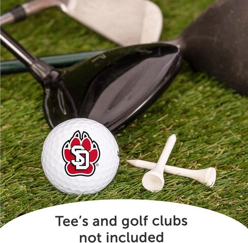 Desert Cactus University of South Dakota Dozen Golf Balls - Full Color 12 Pack, USD Coyotes Officially Licensed Gear in Saudi Arabia