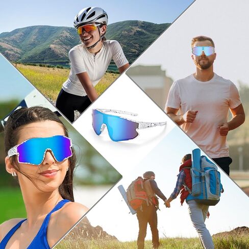 نظارات شمسية رياضية مستقطبة للرجال والنساء، نظارات البيسبول وركوب الدراجات والصيد والجري نظارات شمسية للحماية من الأشعة فوق البنفسجية 400 in Saudi Arabia
