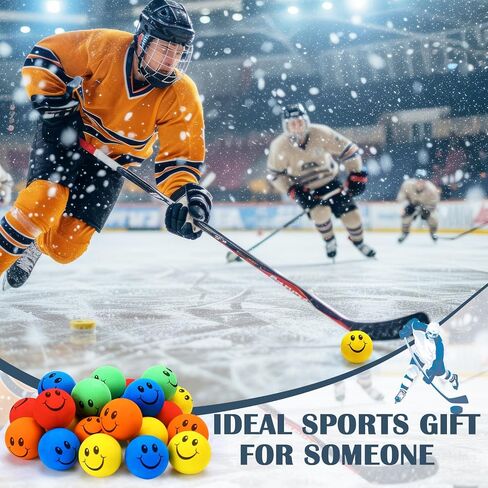 Soulchen 30pcs Foam Ice Hockey Pucks Diameter 3" Thickness 1" Happy Emotion Knee Indoor Ice Hockey Pucks with Mesh Bag for Practicing and Classic Training Birthday Gift Decoration in Saudi Arabia