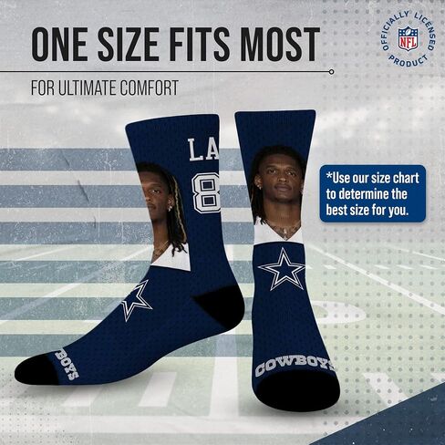 من أجل جوارب Bare Feet NFL Youth Roster Player Crew، جورب كرة قدم ممتاز للأولاد والبنات، مرخص رسميًا in Saudi Arabia