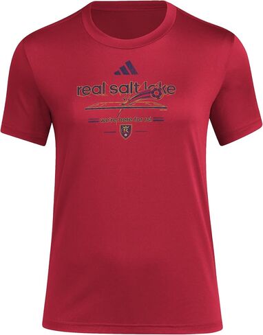 adidas Women's Real Salt Lake Vintage World Pre-Game Short Sleeve T-Shirt in Saudi Arabia