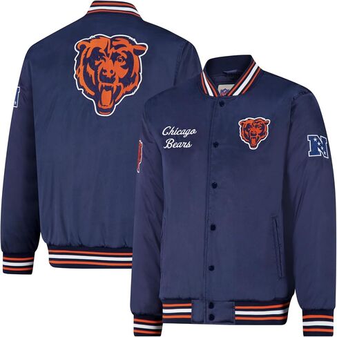 Ultra Game NFL mens Nfl Official Supreme Heritage Logo Satin Jacket Team Color 2 in Saudi Arabia