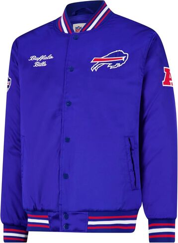 Ultra Game NFL mens Nfl Official Supreme Heritage Logo Satin Jacket Team Color 2 in Saudi Arabia