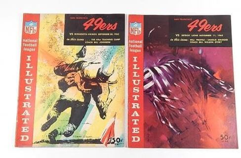 الكثير من (3) برامج كرة القدم NFL المختلفة لعام 1962 في سان فرانسيسكو 49 - برامج NFL in Saudi Arabia
