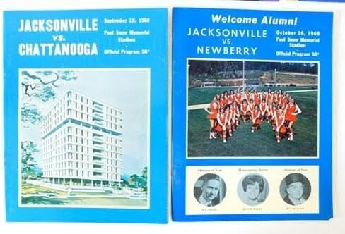 Lot of (9) Diff 1968 and 1969 Jacksonville State College Football Programs - NFL Programs in Saudi Arabia