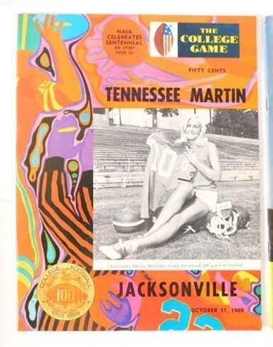 Lot of (9) Diff 1968 and 1969 Jacksonville State College Football Programs - NFL Programs in Saudi Arabia